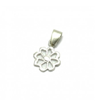 PE001187 Sterling silver pendant  flower  925 solid Empress